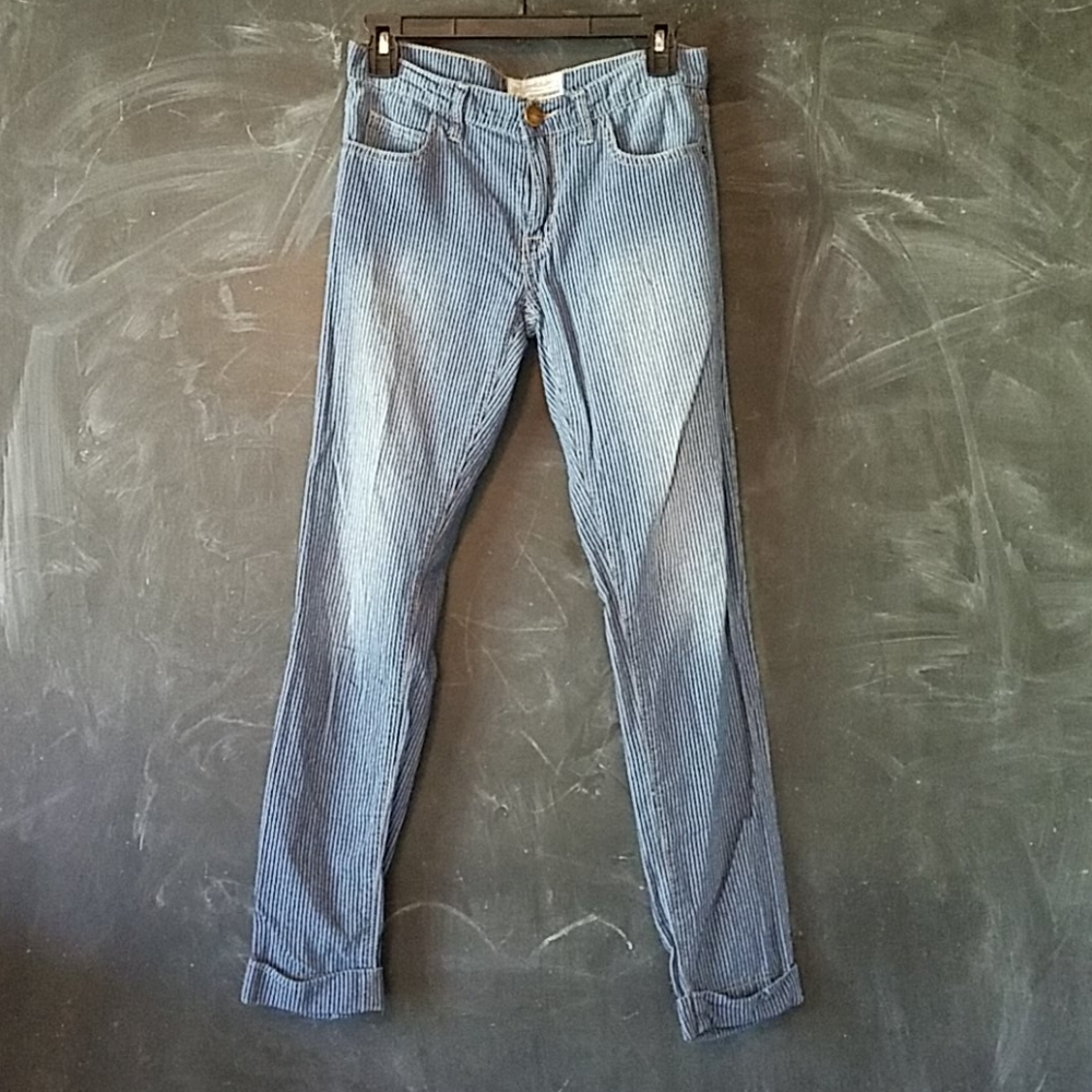 Current Elliott Pin Stripes Jean Pants Sz 24 Pinstripe